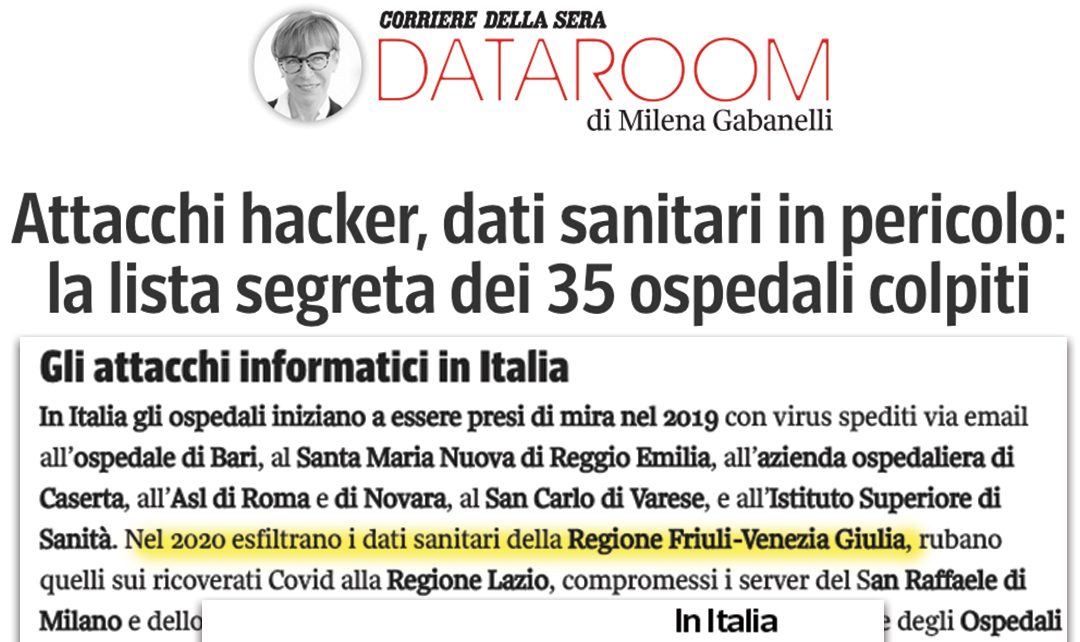 Salute: Cosolini (Pd), furto dati sanitari, Riccardi chiarisca grave denuncia di Gabanelli