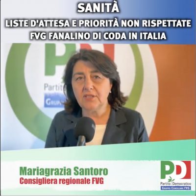 LISTE D'ATTESA E PRIORITÀ NON RISPETTATE - FVG FANALINO DI CODA IN ITALIA