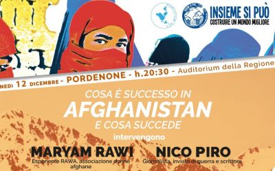 Afganistan: 12/12 convegno a Pn sulla situazione del Paese e delle donne