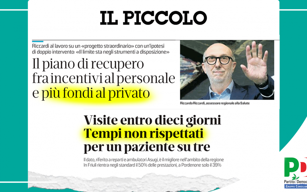 Sanità: Celotti (Pd), sovra-finanziamento al privato non da risultati e indebolisce il pubblico