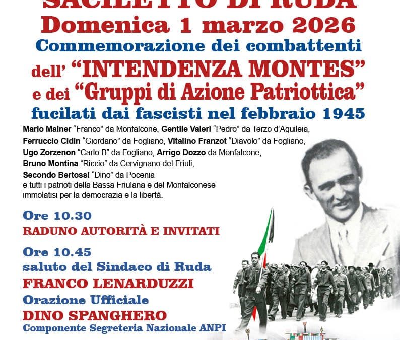 Resistenza: Gruppo Pd, onorato sacrificio partigiani di Saciletto