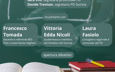 Scuola: 14/05 incontro a Gorizia con Fasiolo, docenti e studenti