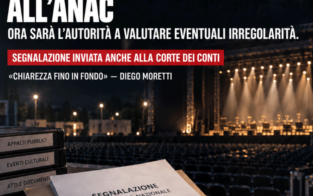 Concerto Bocelli: Moretti (Pd), presentato esposto all’Anac
