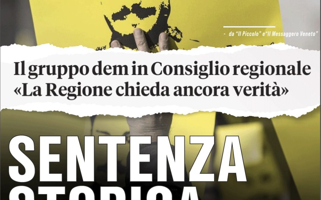 Regeni: Gruppo Pd, sentenza storica, ora niente silenzi