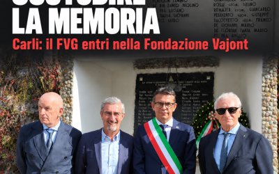 Vajont: Carli (Pd), importante ingresso del Fvg nella Fondazione