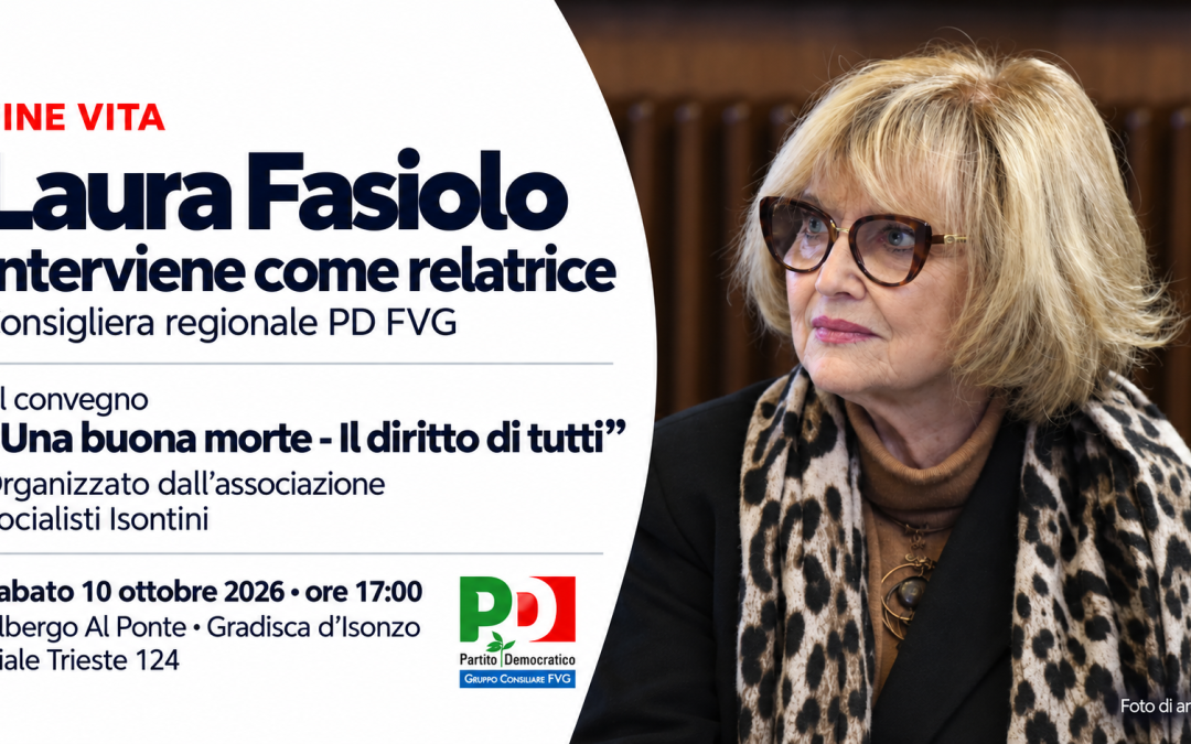 Fine vita: Fasiolo (Pd), dignità e pietà oltre le sofferenze estreme