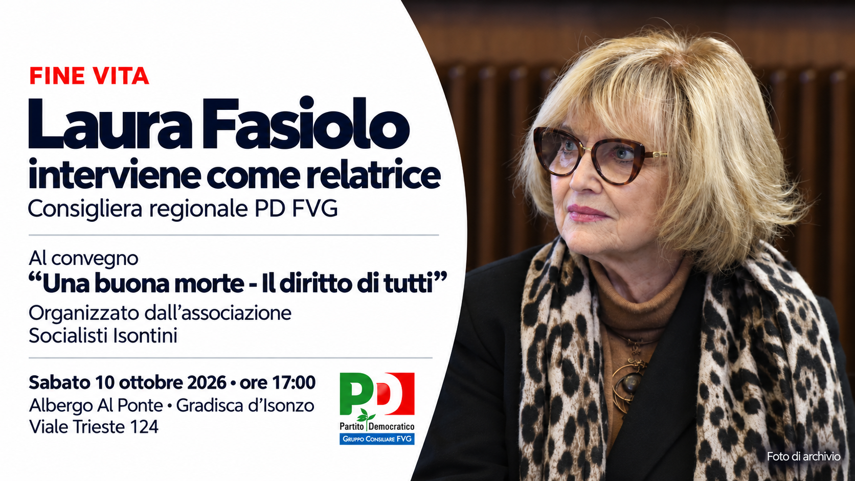 Laura Fasiolo al convegno sulla buona morte
